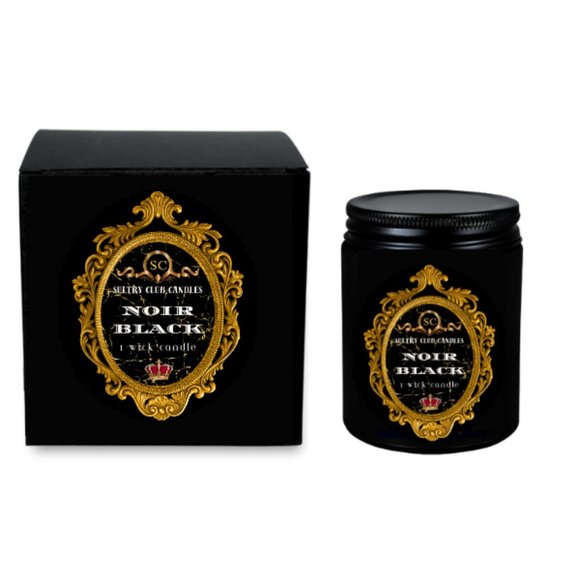 Noir Black Single Wick Candle - Picture 1 of 4